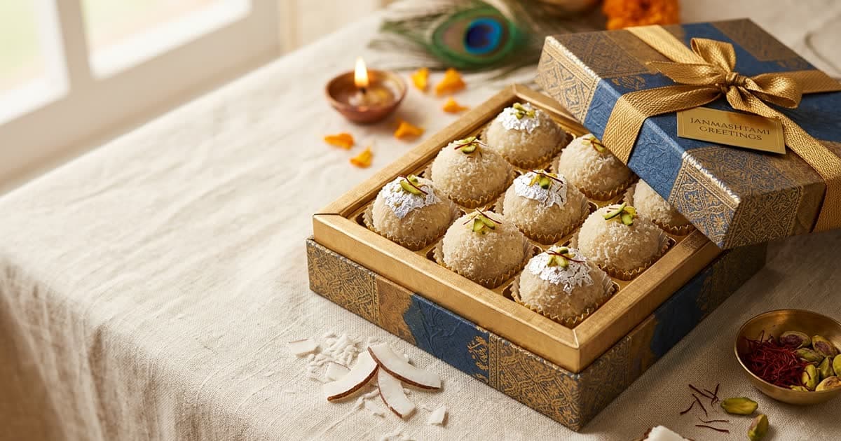 Urban Rasoi Nariyal ke Laddu gift box presentation