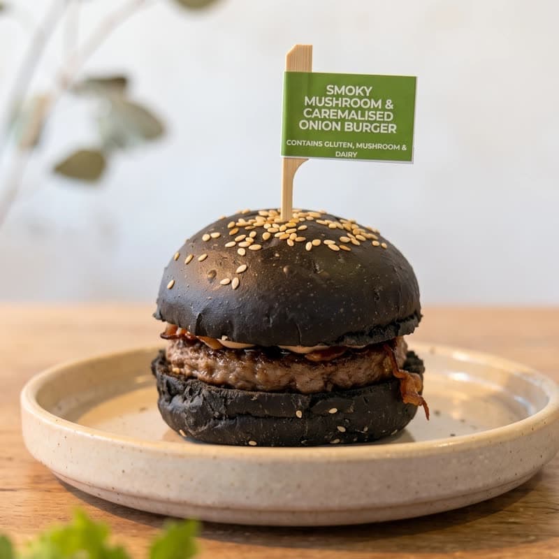 Mushroom Galouti Charcoal Sliders