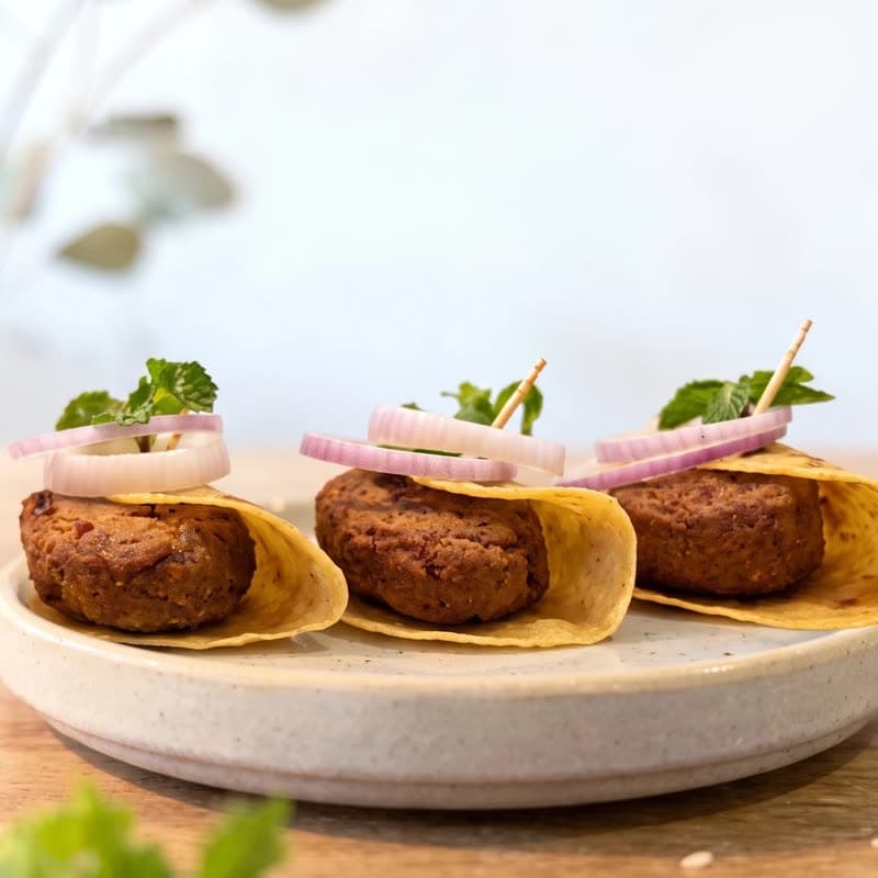 Ulta Paratha with Kebab Croquettes